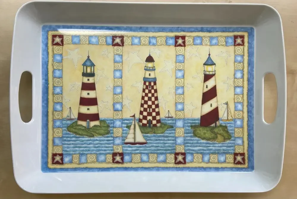 Vtg Precidio Americana Lighthouse & Coastal Folk Art 18